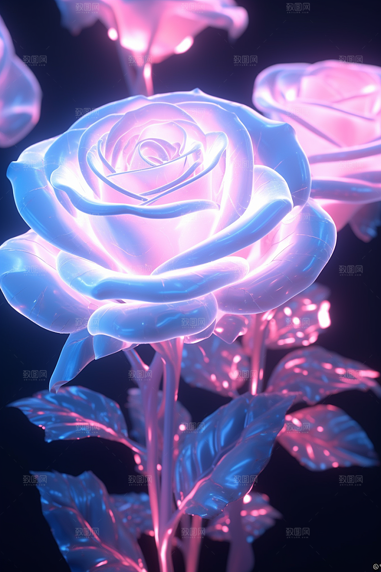 CG玫瑰唯美梦幻素材