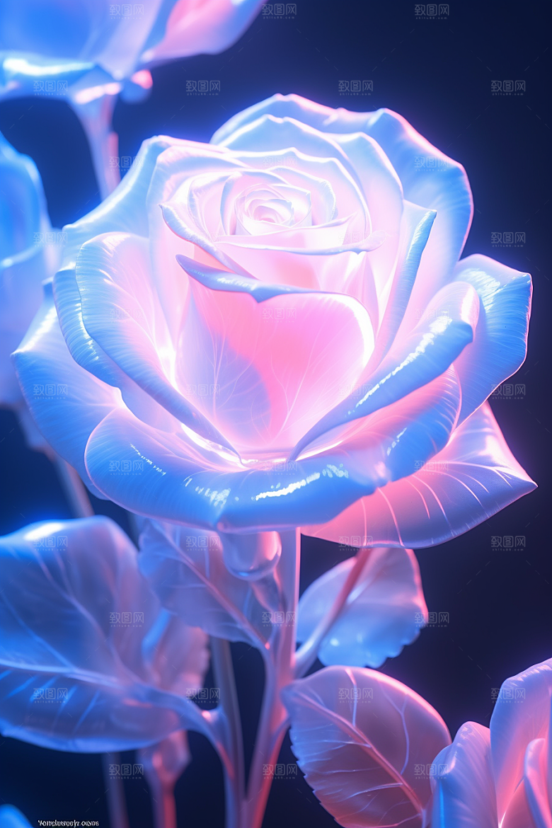 CG玫瑰原画唯美素材