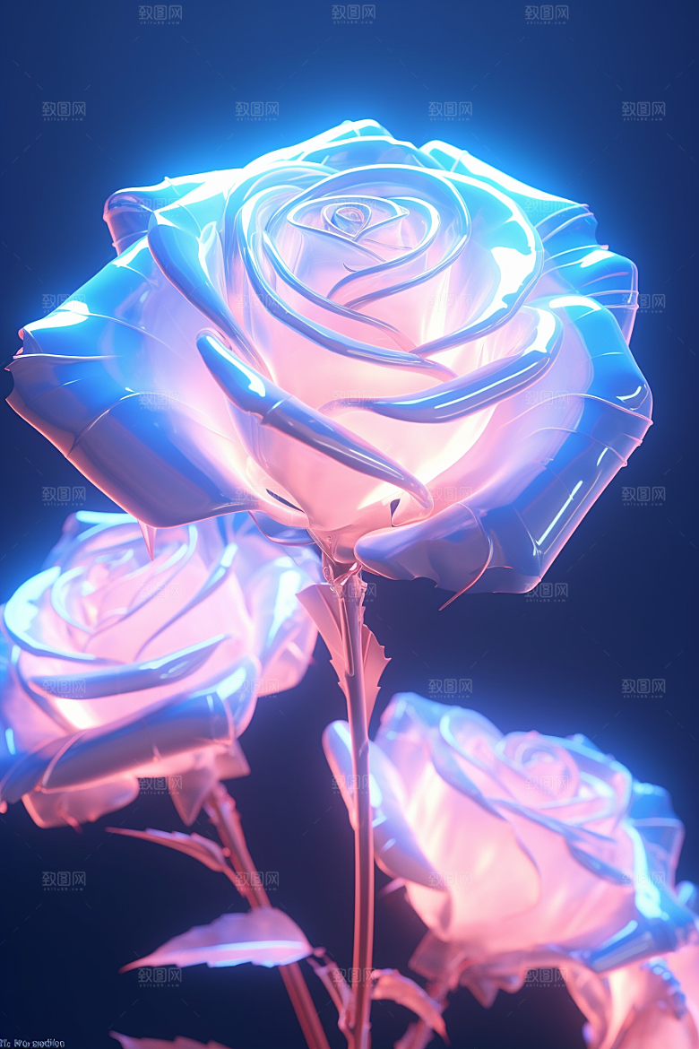 CG玫瑰原画情人节素材