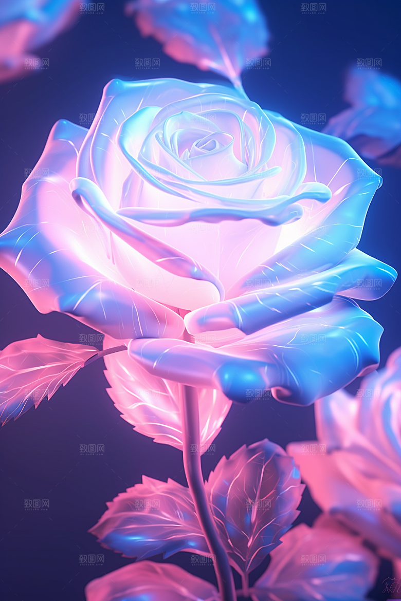 CG玫瑰梦幻情人节素材