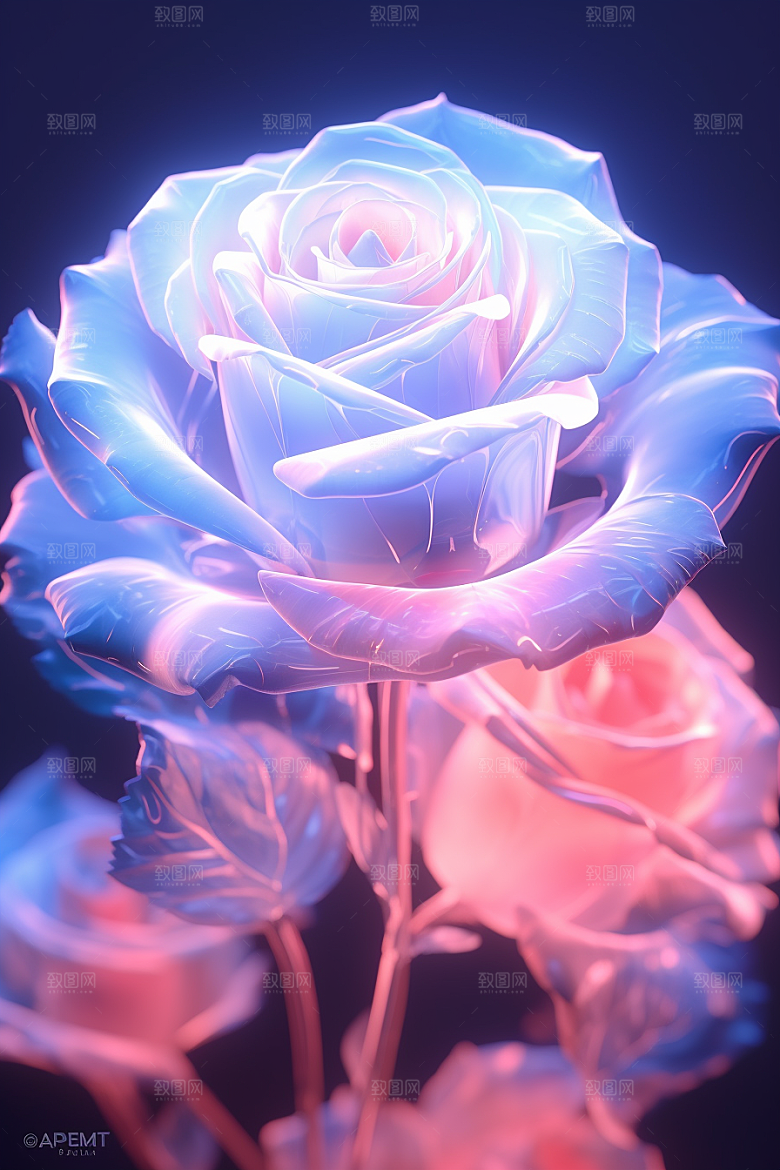 CG玫瑰高清原画素材