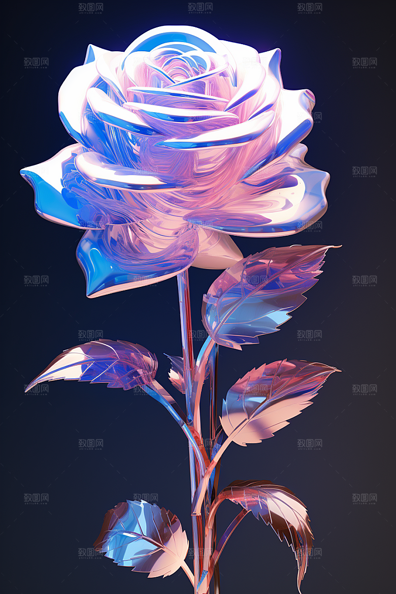 CG玫瑰情人节梦幻素材