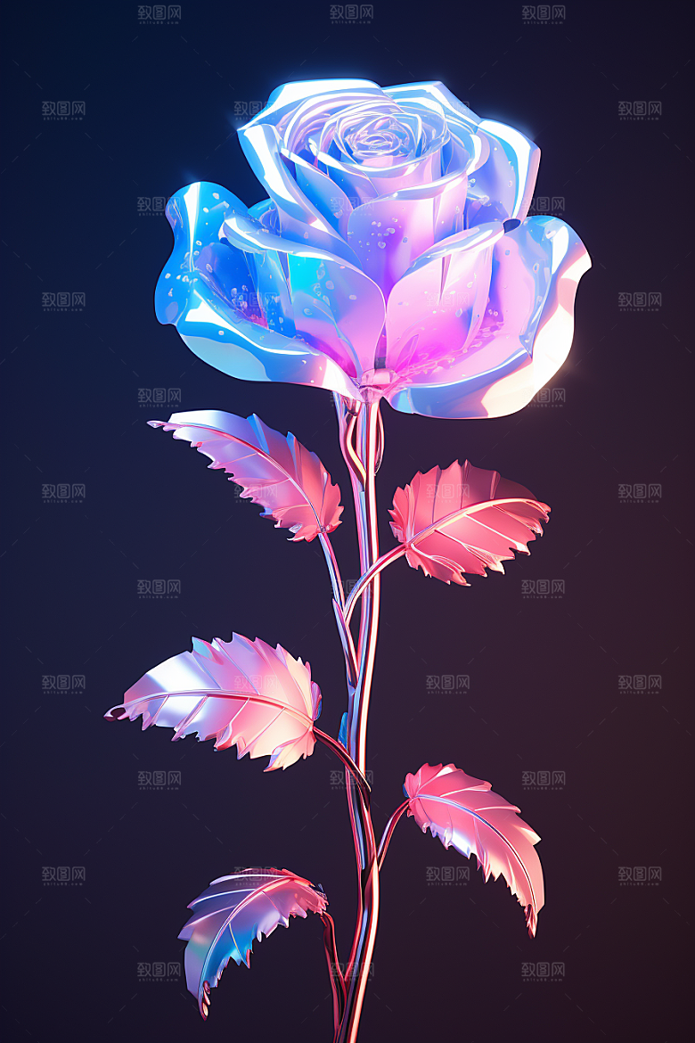 CG玫瑰梦幻高清素材