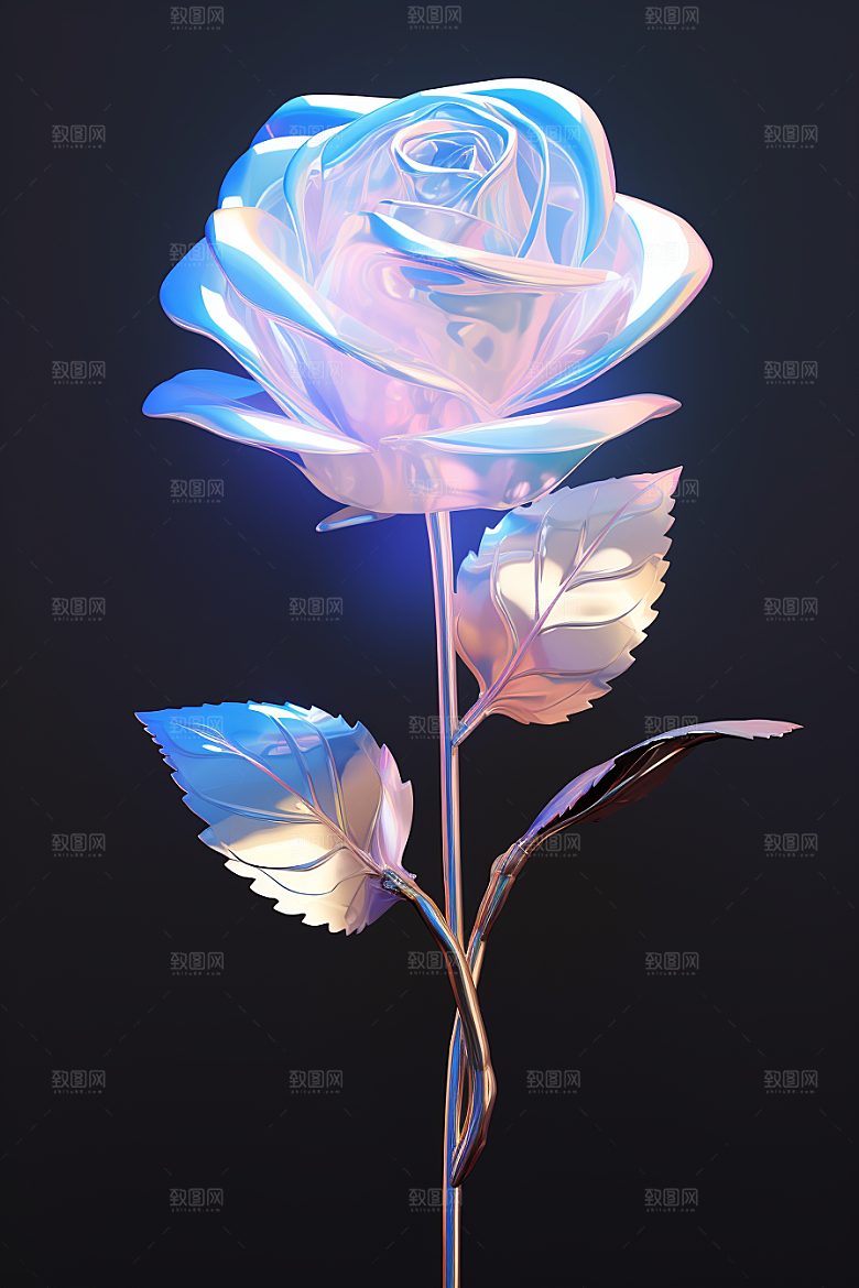 CG玫瑰梦幻浪漫素材