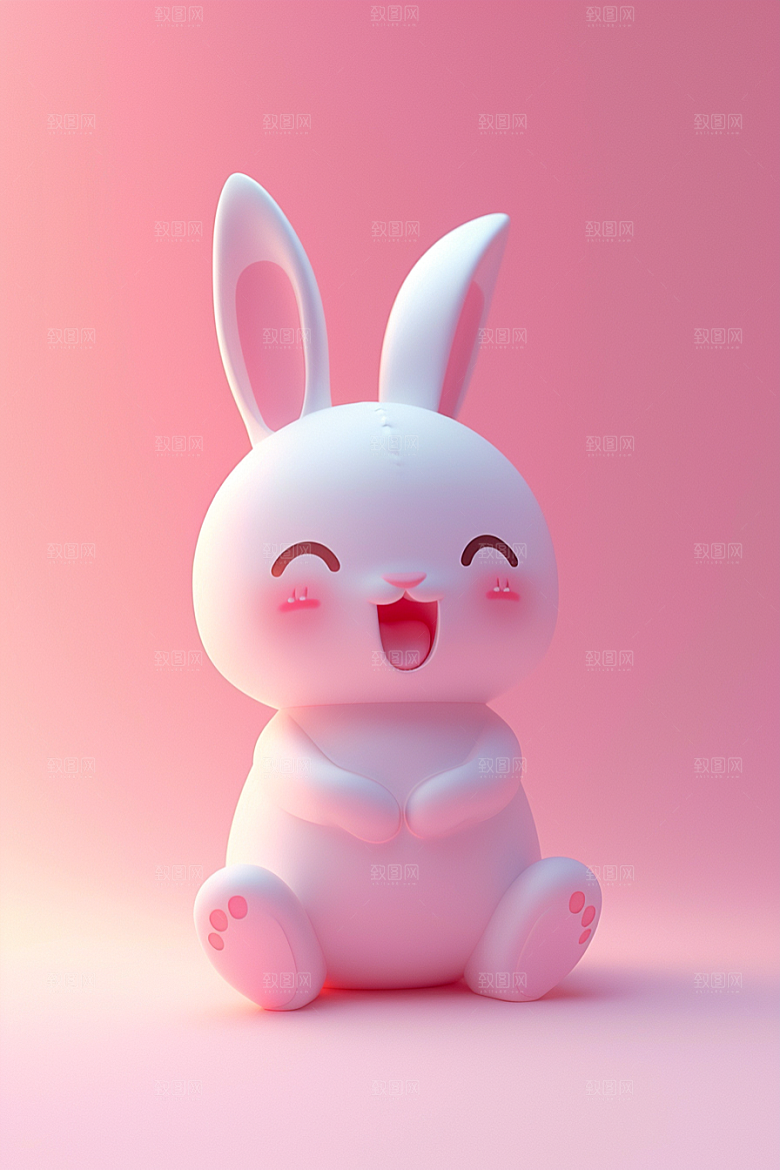 CG小兔子立体高清素材
