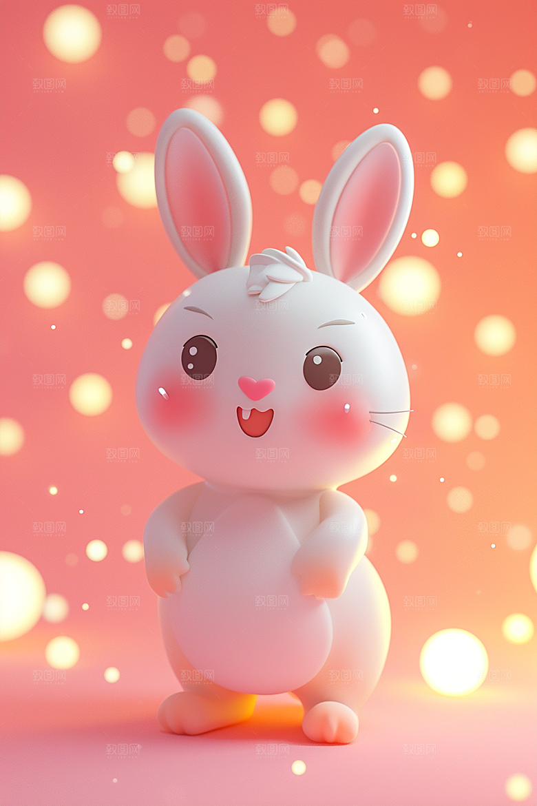 CG小兔子3D可爱素材