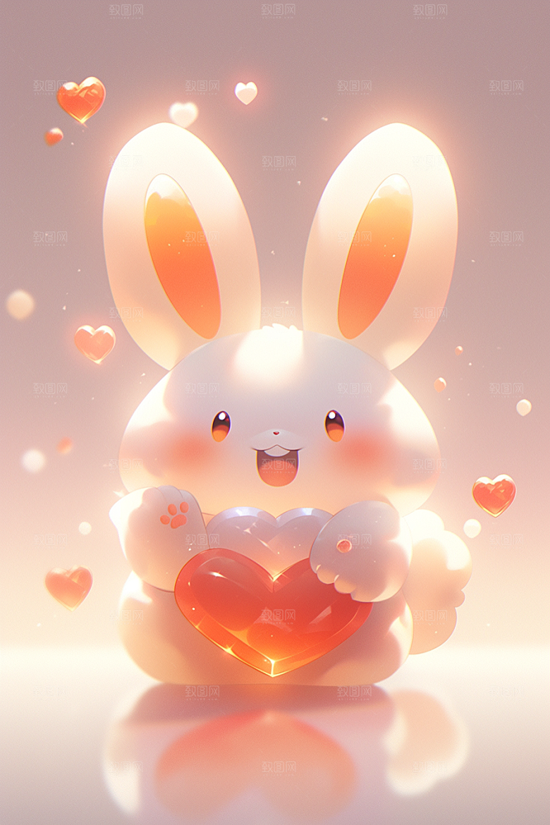 CG小兔子IP立体素材