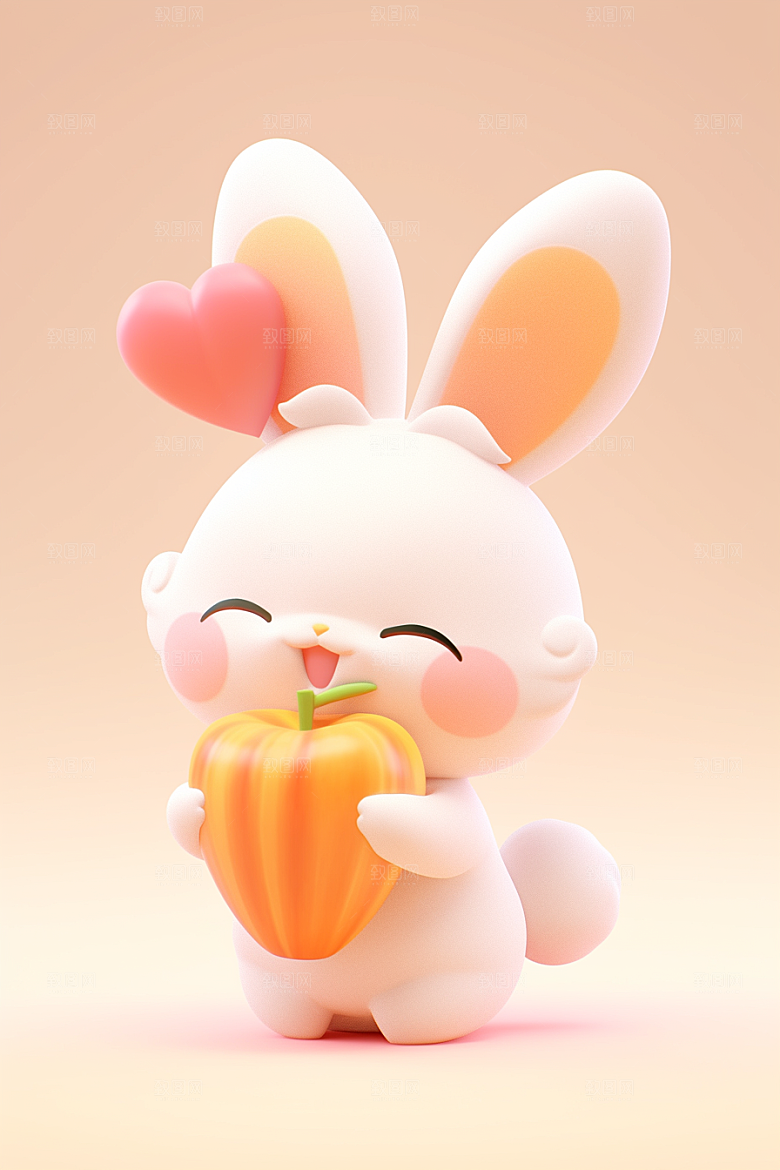 CG小兔子可爱3D素材