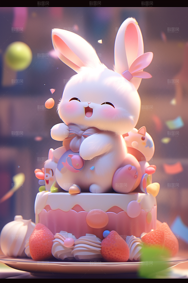 CG小兔子3D高清素材