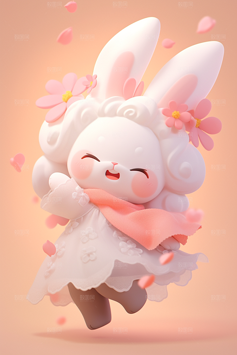 CG小兔子童趣IP素材