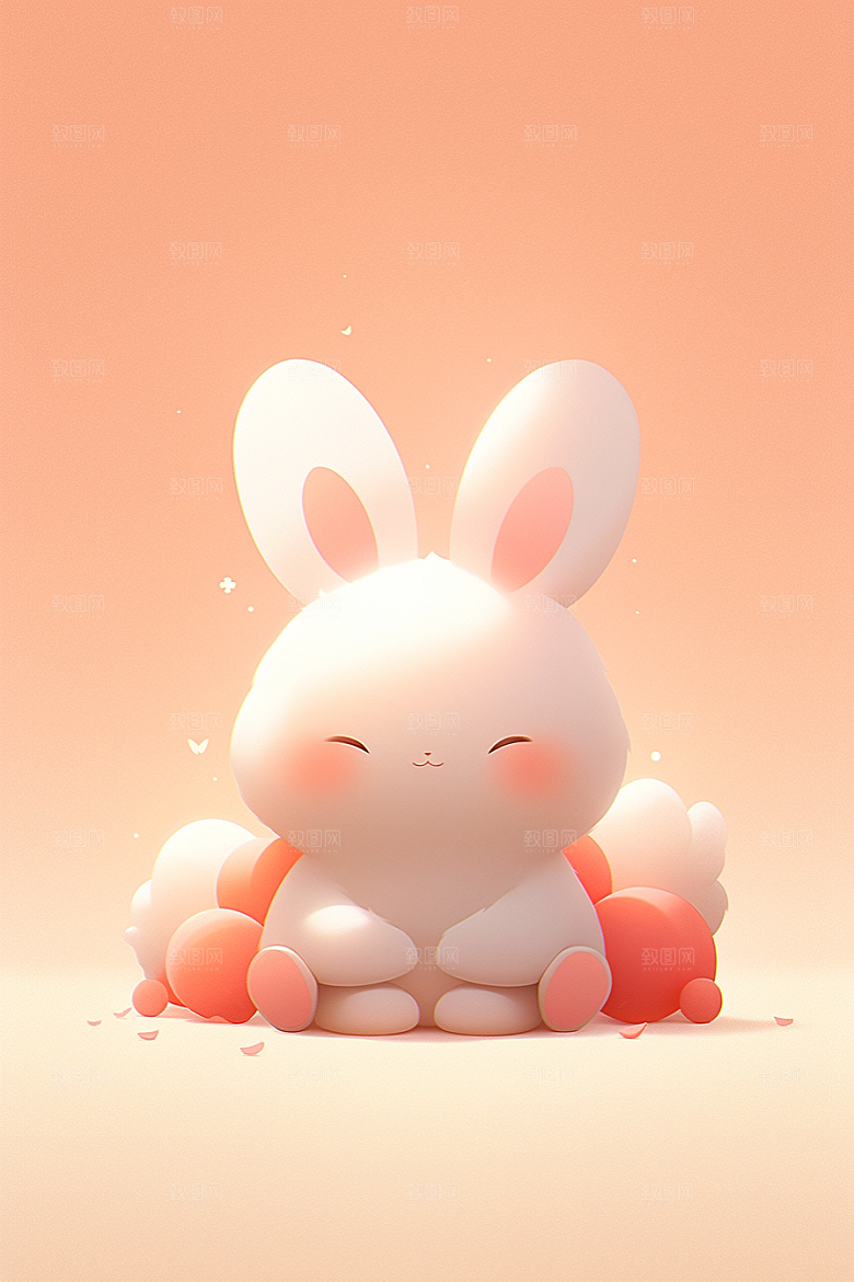 CG小兔子卡通立体素材