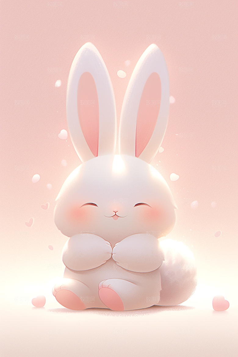 CG小兔子形象立体素材