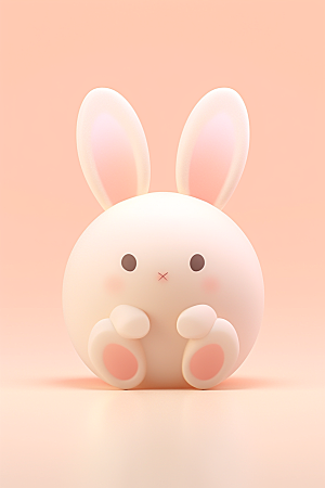 CG小兔子可爱3D素材