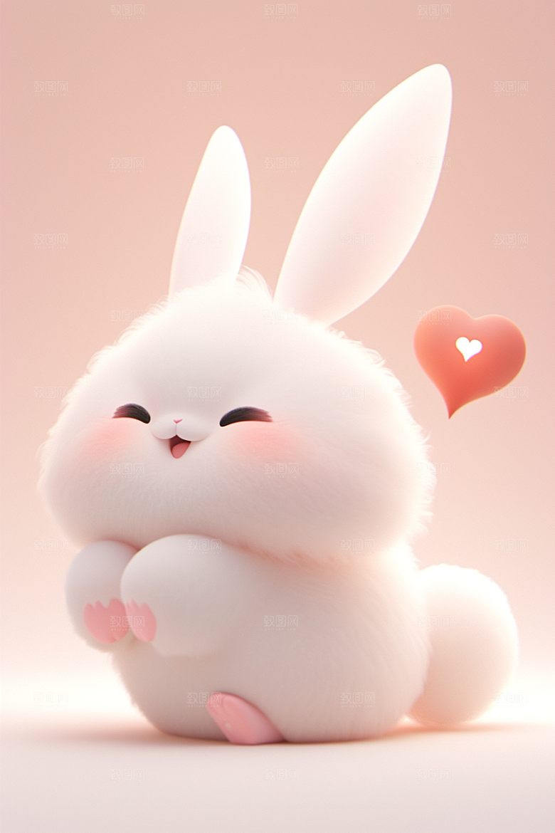 CG小兔子拟人IP模型