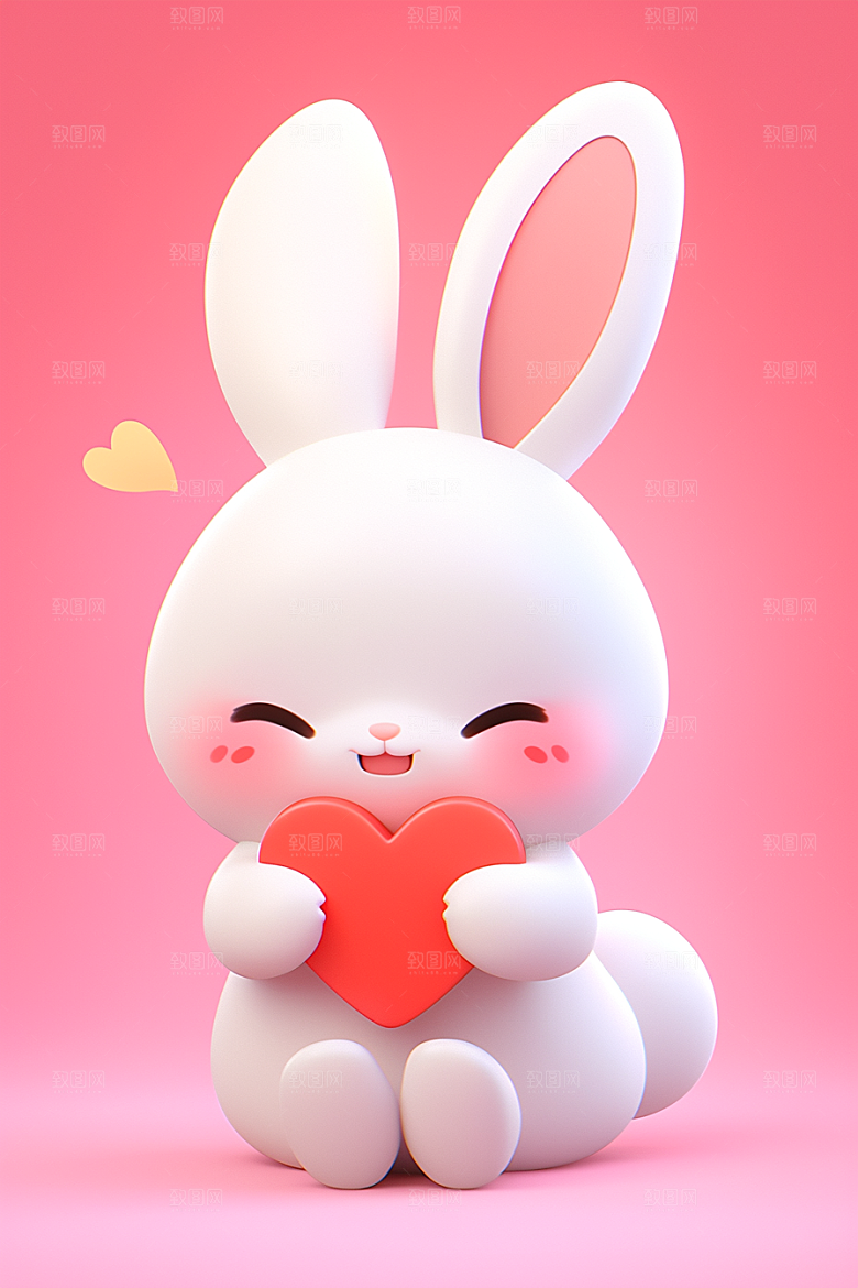 CG小兔子可爱IP模型