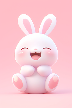 CG小兔子小白兔拟人模型