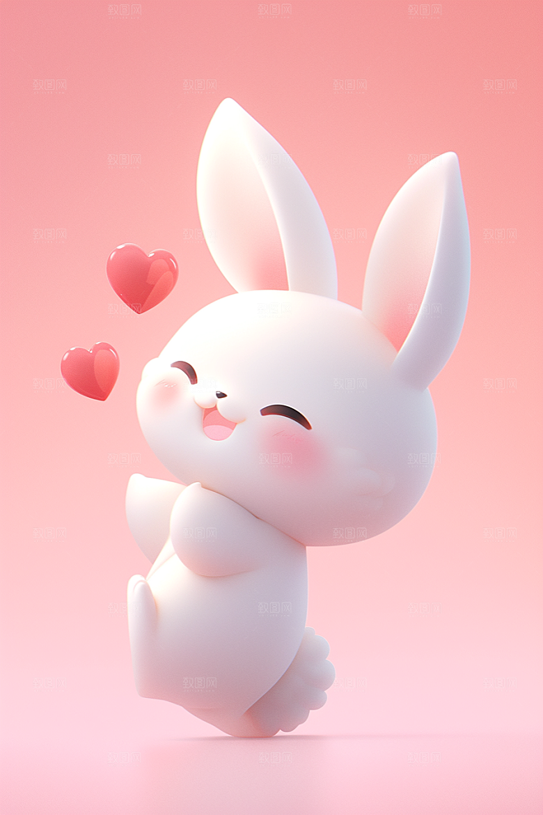 CG小兔子C4D3D模型