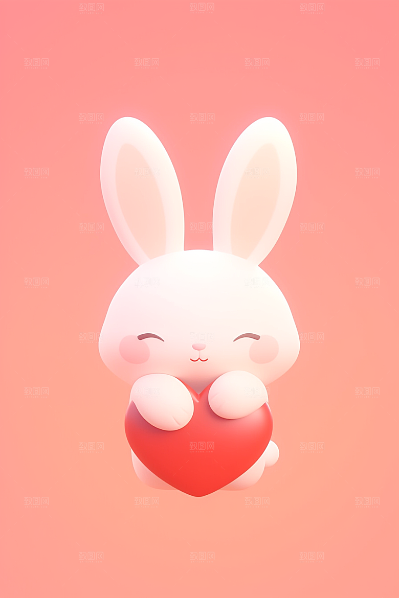 CG小兔子小白兔立体模型
