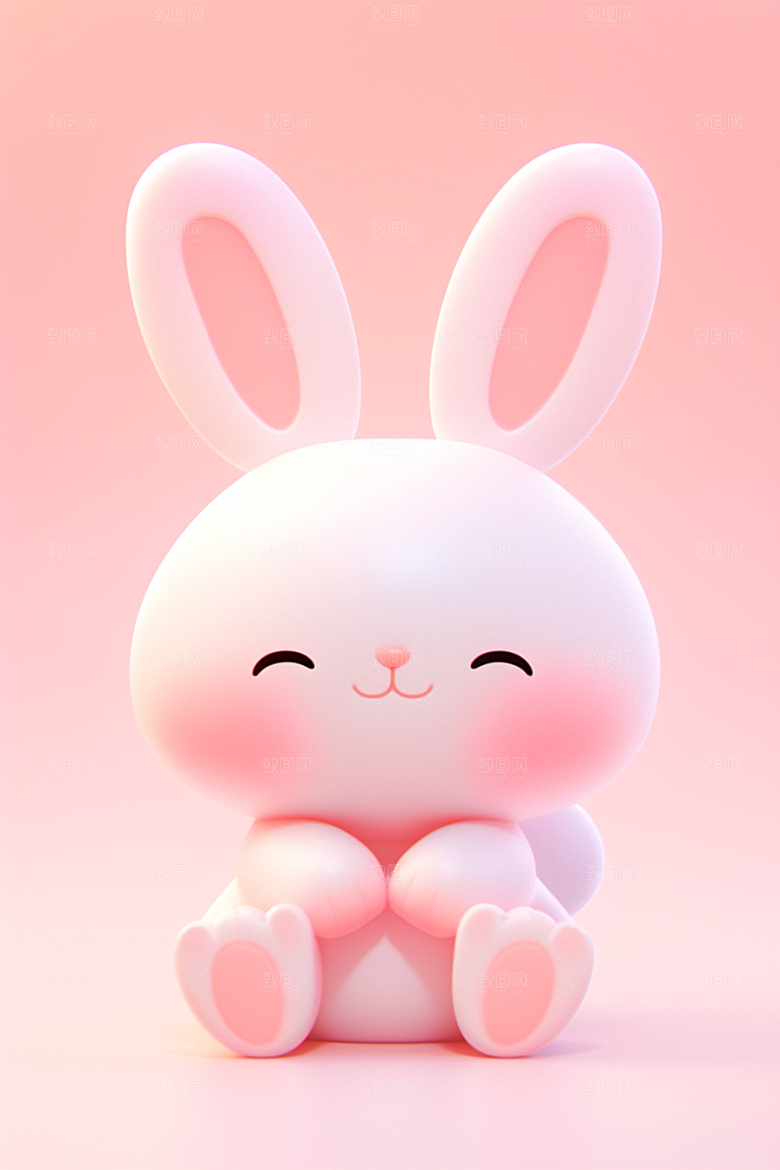 CG小兔子拟人IP模型