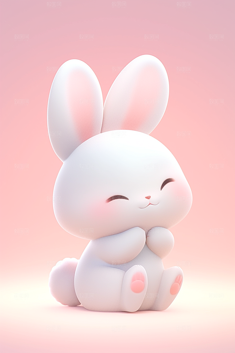 CG小兔子形象立体模型