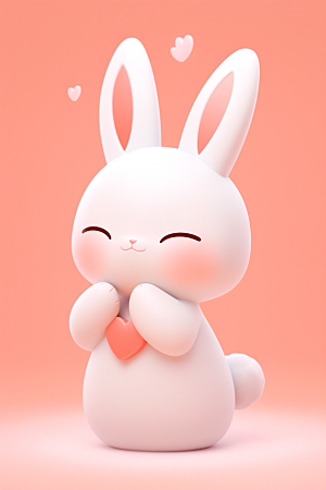 CG小兔子可爱小动物模型