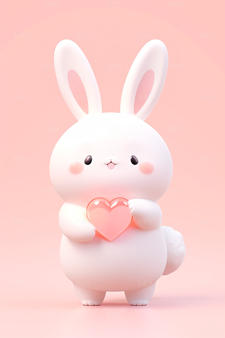 CG小兔子IP小白兔模型