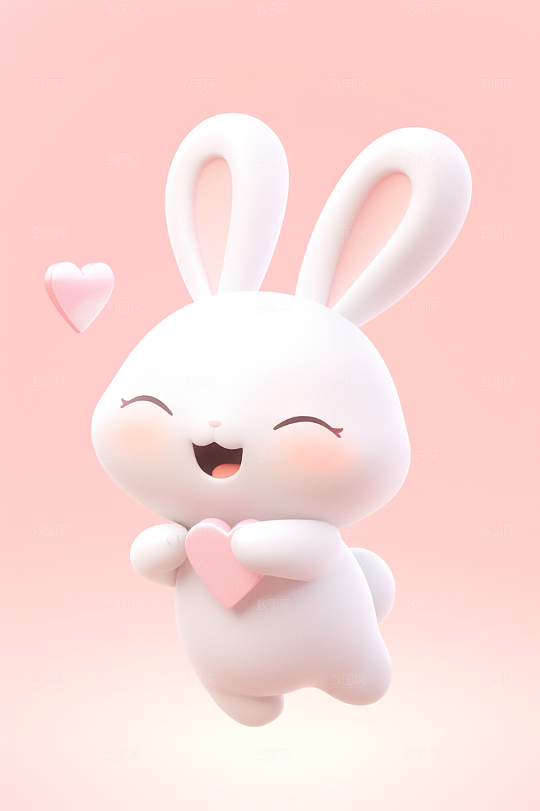 CG小兔子拟人IP模型