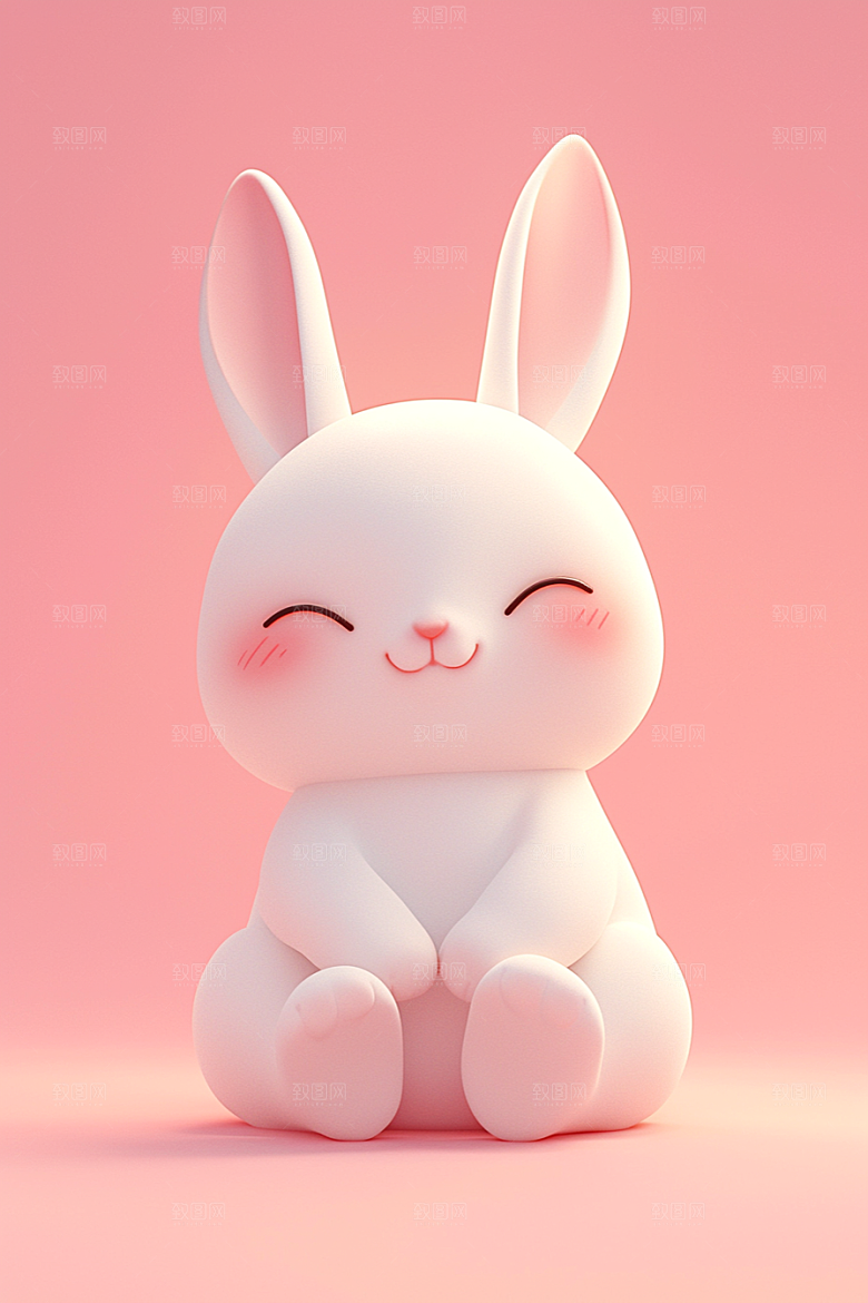 CG小兔子小动物立体模型