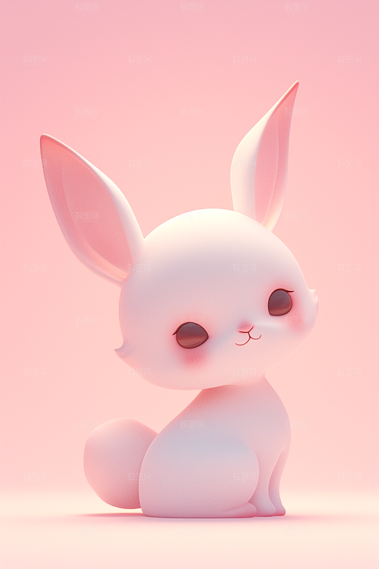 CG小兔子IP小动物模型