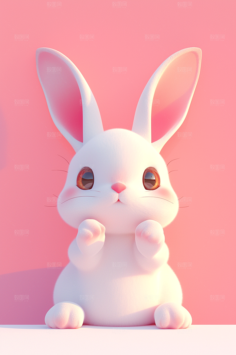 CG小兔子3D卡通模型