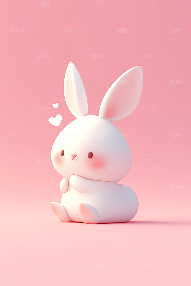 CG小兔子小动物IP模型