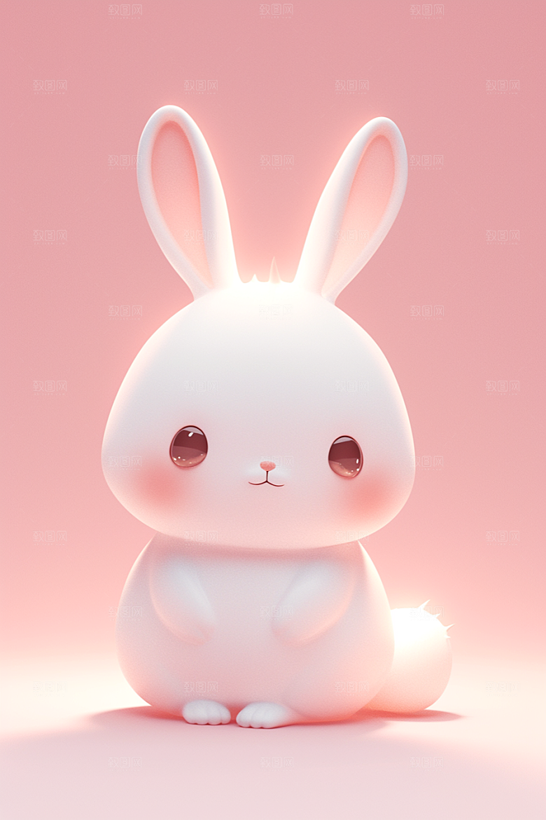 CG小兔子C4D形象模型