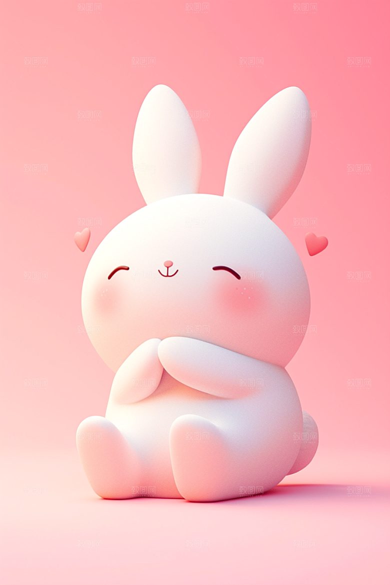 CG小兔子形象C4D模型