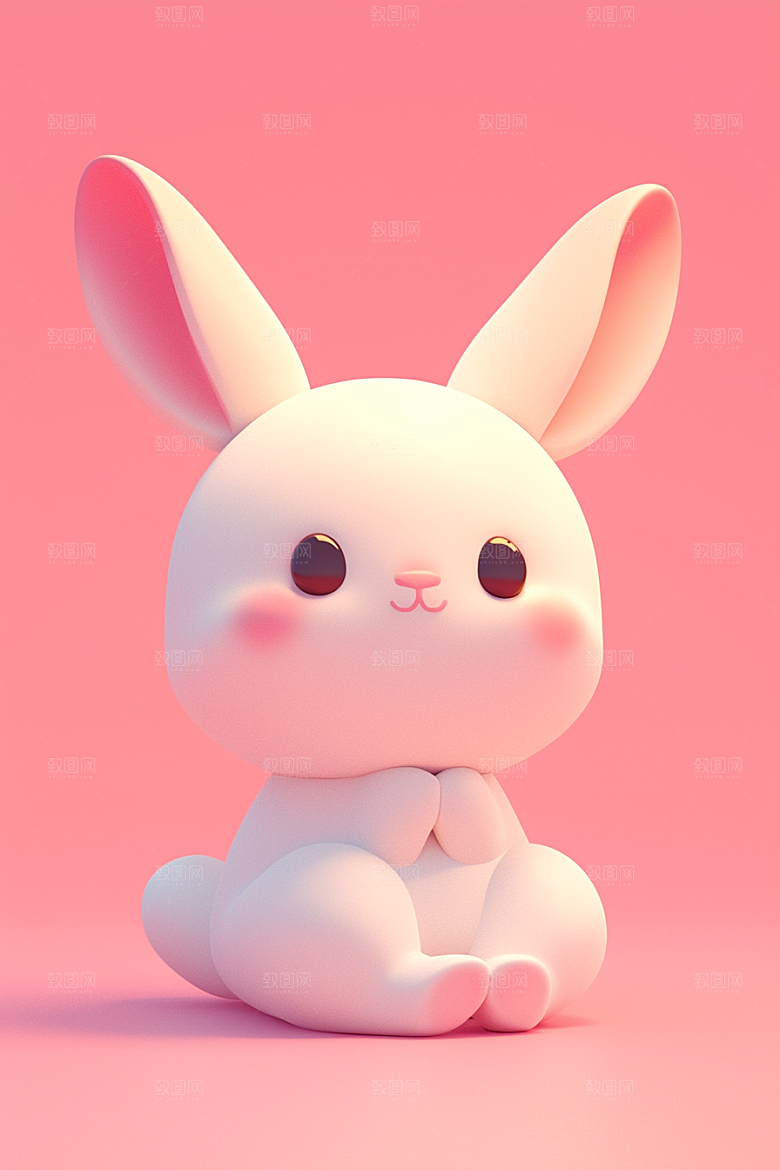 CG小兔子小动物立体模型