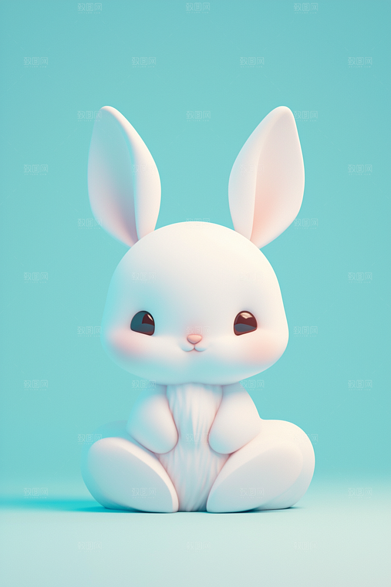 CG小兔子C4D可爱模型