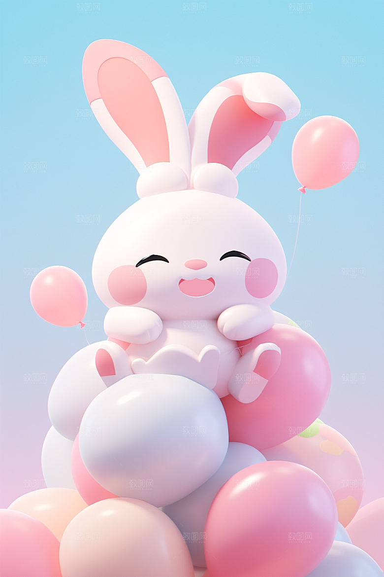 CG小兔子卡通立体模型