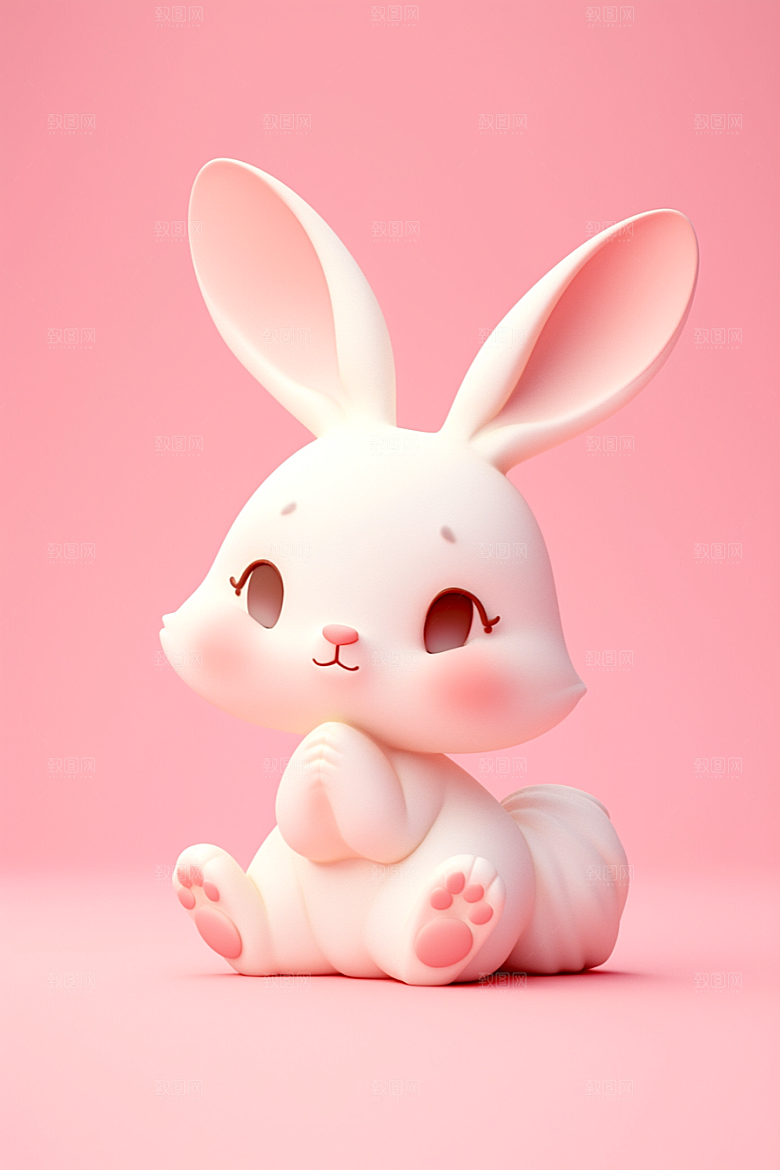 CG小兔子卡通立体模型
