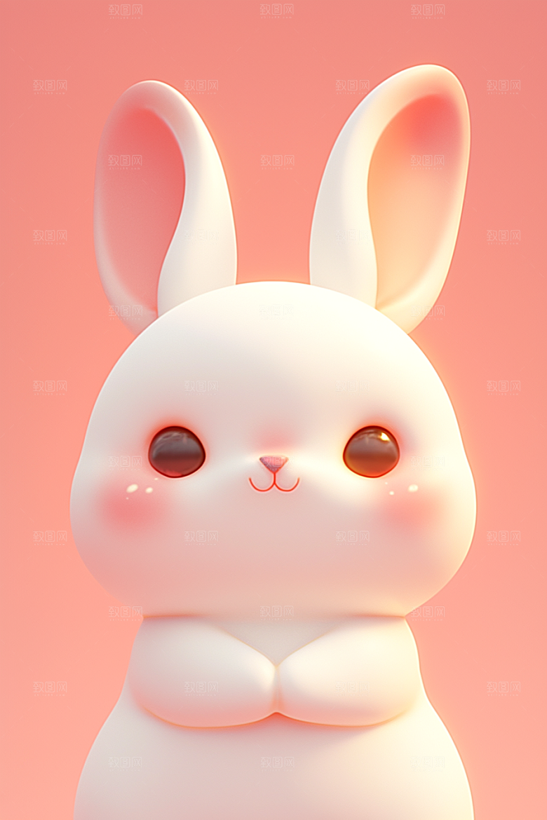 CG小兔子形象立体模型
