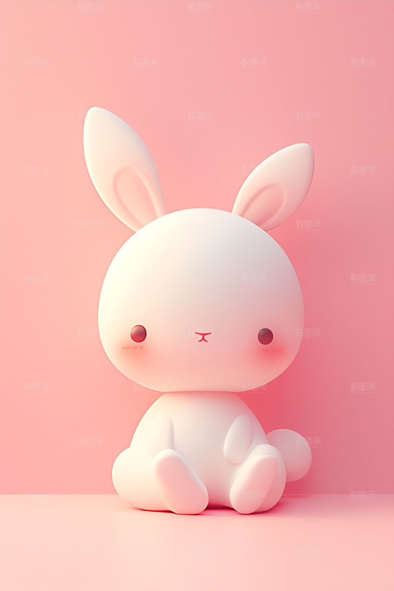 CG小兔子C4D小白兔模型