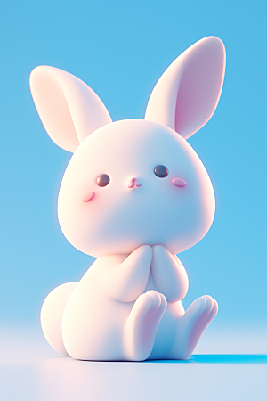 CG小兔子C4D卡通模型