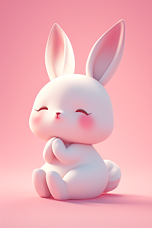 CG小兔子可爱形象模型