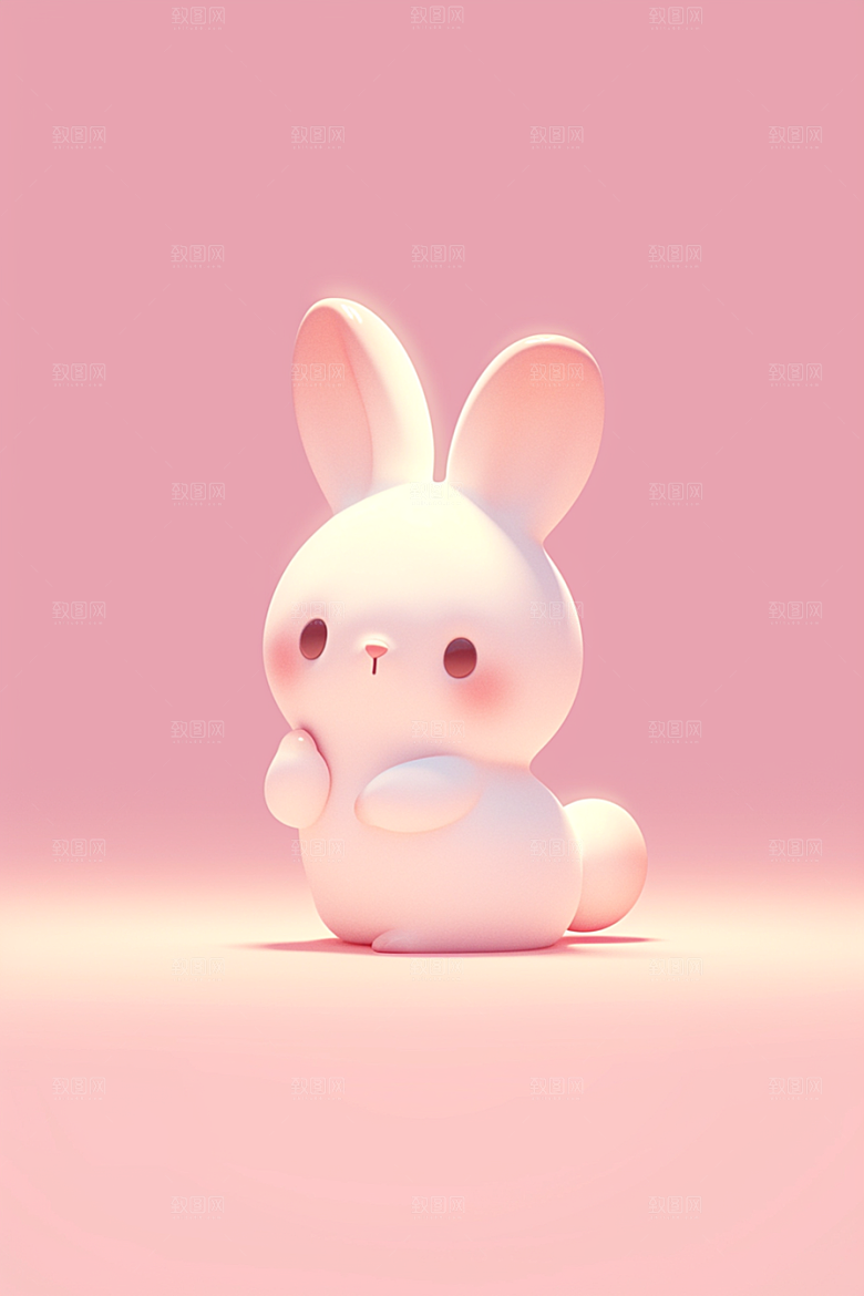 CG小兔子小白兔IP模型