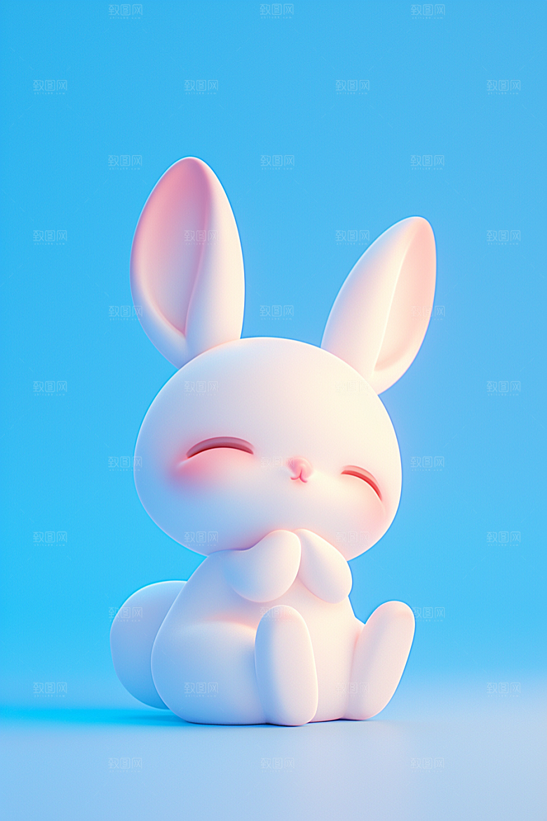 CG小兔子3D可爱模型