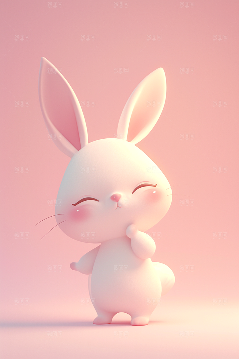 CG小兔子卡通立体模型