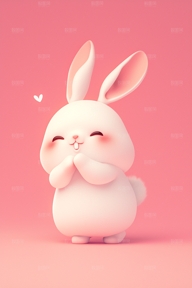 CG小兔子立体形象模型