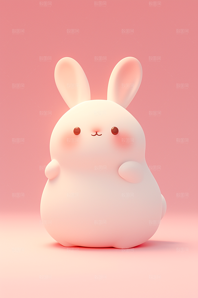 CG小兔子IP小动物模型