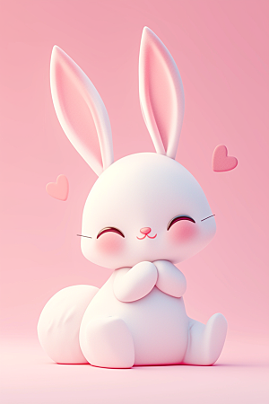 CG小兔子卡通3D模型