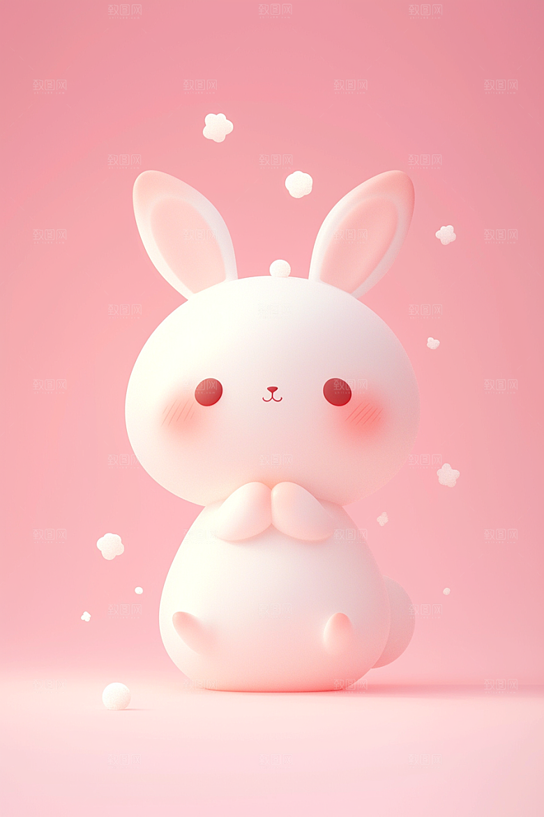 CG小兔子小动物C4D模型