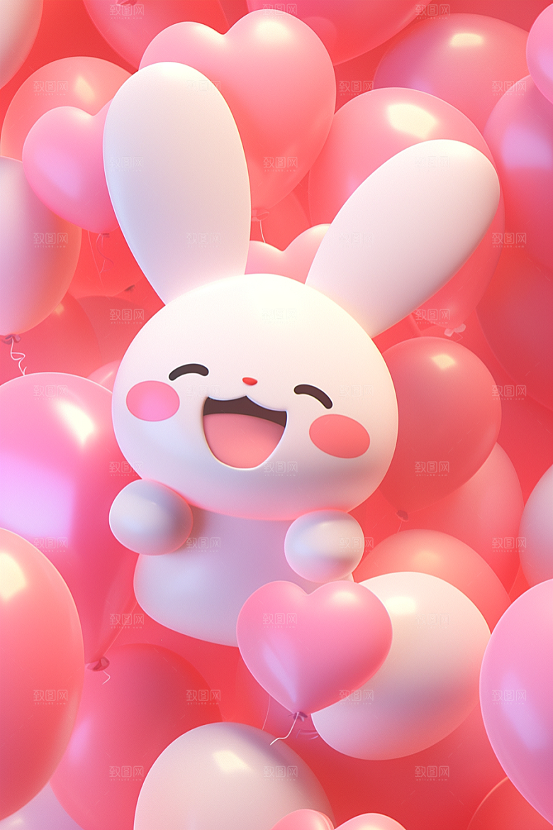 CG小兔子C4D小白兔模型