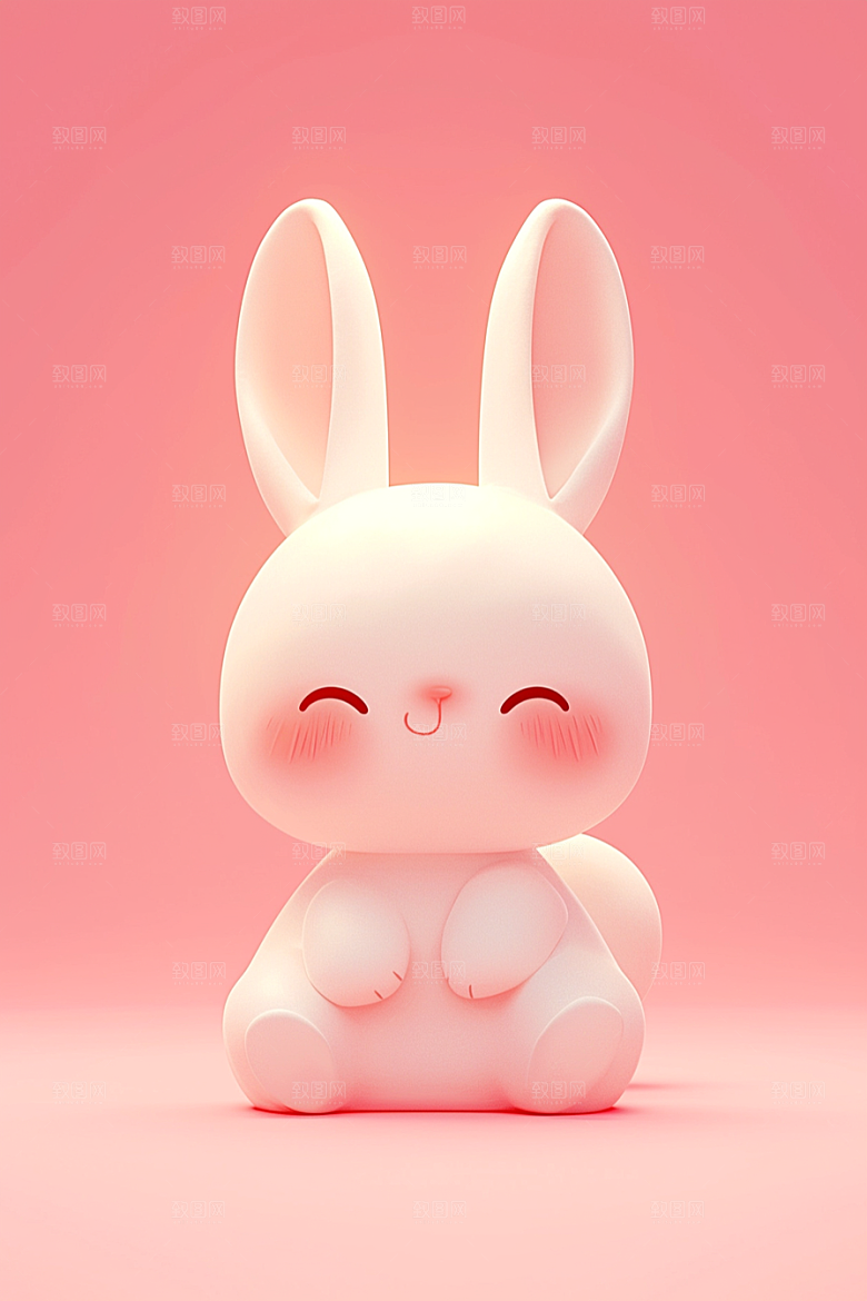 CG小兔子C4D小白兔模型